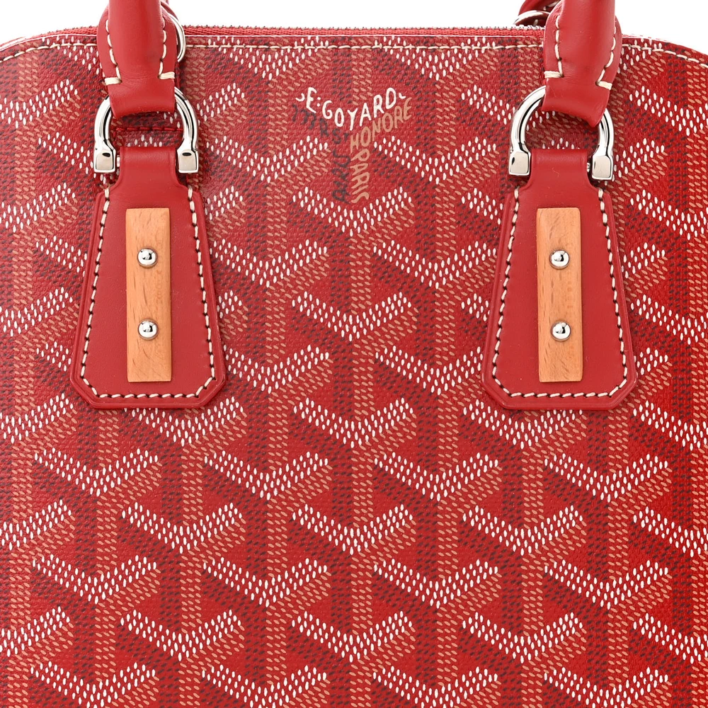 Goyard Mini Vendome Bag Red Goyardine Canvas Silver Hardware - 图片 8