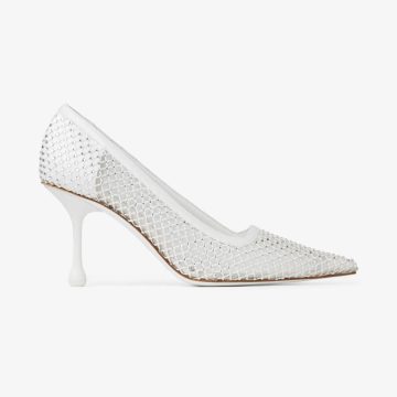 JIMMY CHOO White mesh high heels