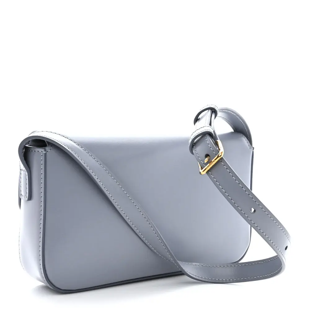 Celine Medium Triomphe Shoulder Bag Arctic Blue Shiny Calfskin Leather - 图片 3