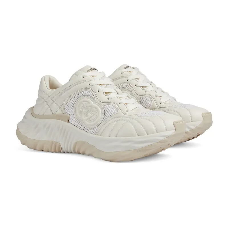 Gucci Ripple series women's thick soled sports shoes white Sneakers - 图片 2