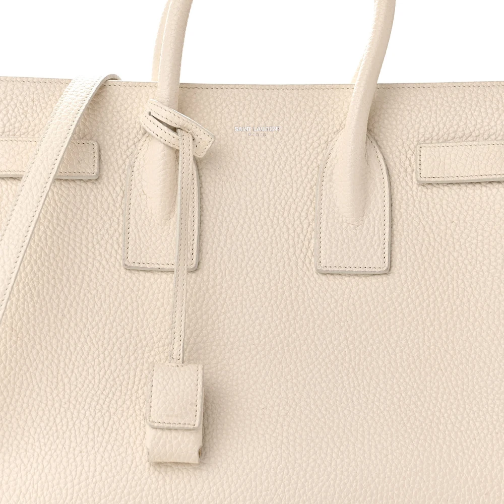 Saint Laurent Small Sac De Jour Dove White Grained Calfskin Leather - 图片 8