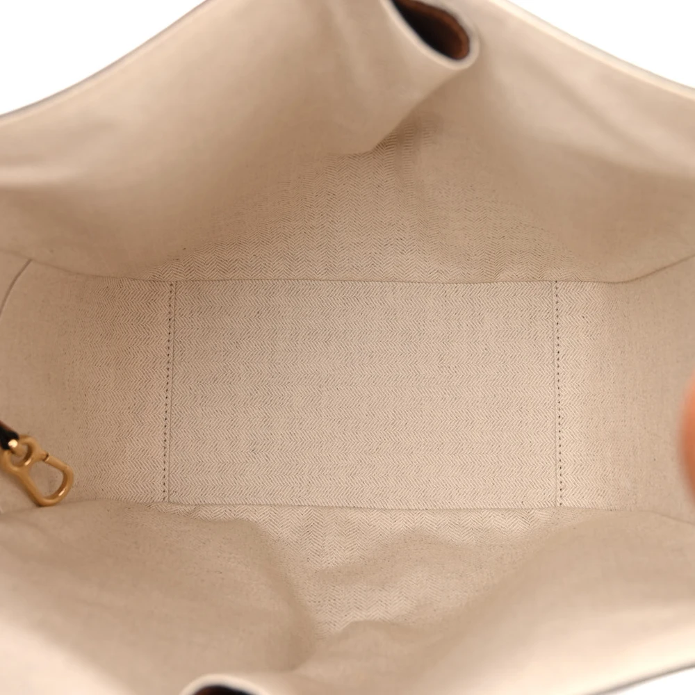Loewe Anagram Hammock Shoulder Bag Small Ecru/Tan Calfskin Leather & Canvas Gold Hardware - 图片 7