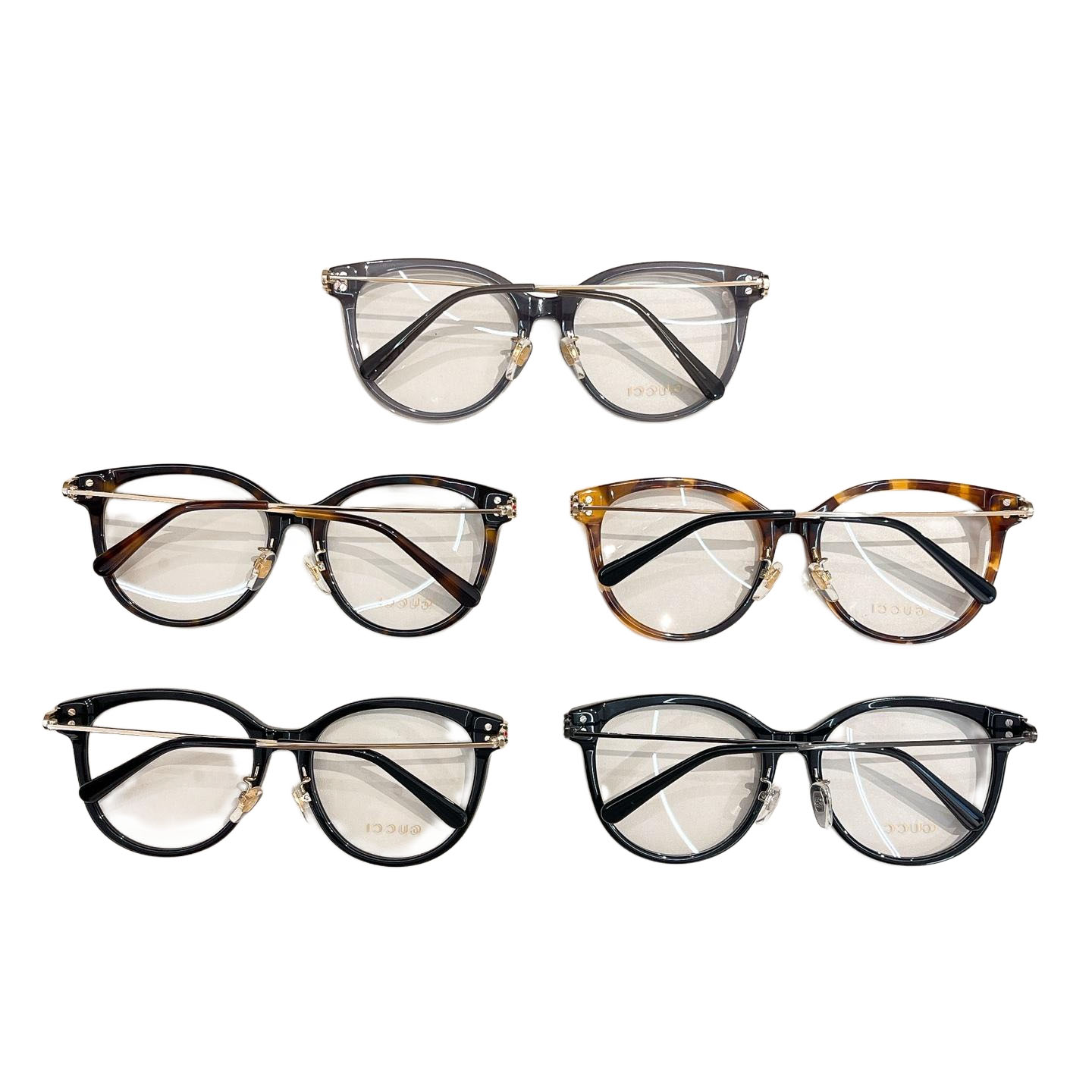 Gucci Boston frame glasses grey/black gold/black/leopard/yellow leopard color Size 56口18-145 - 图片 9