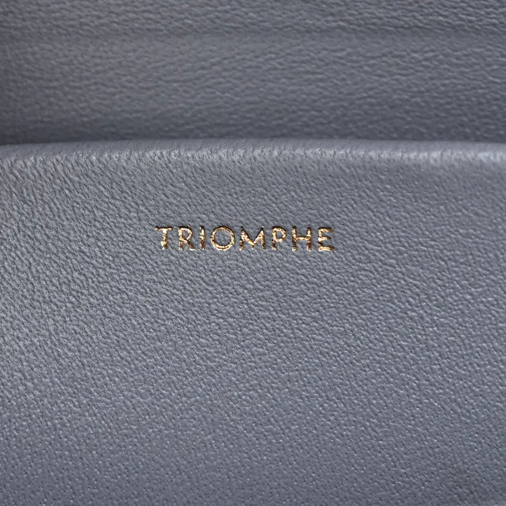Celine Medium Triomphe Shoulder Bag Arctic Blue Shiny Calfskin Leather - 图片 9