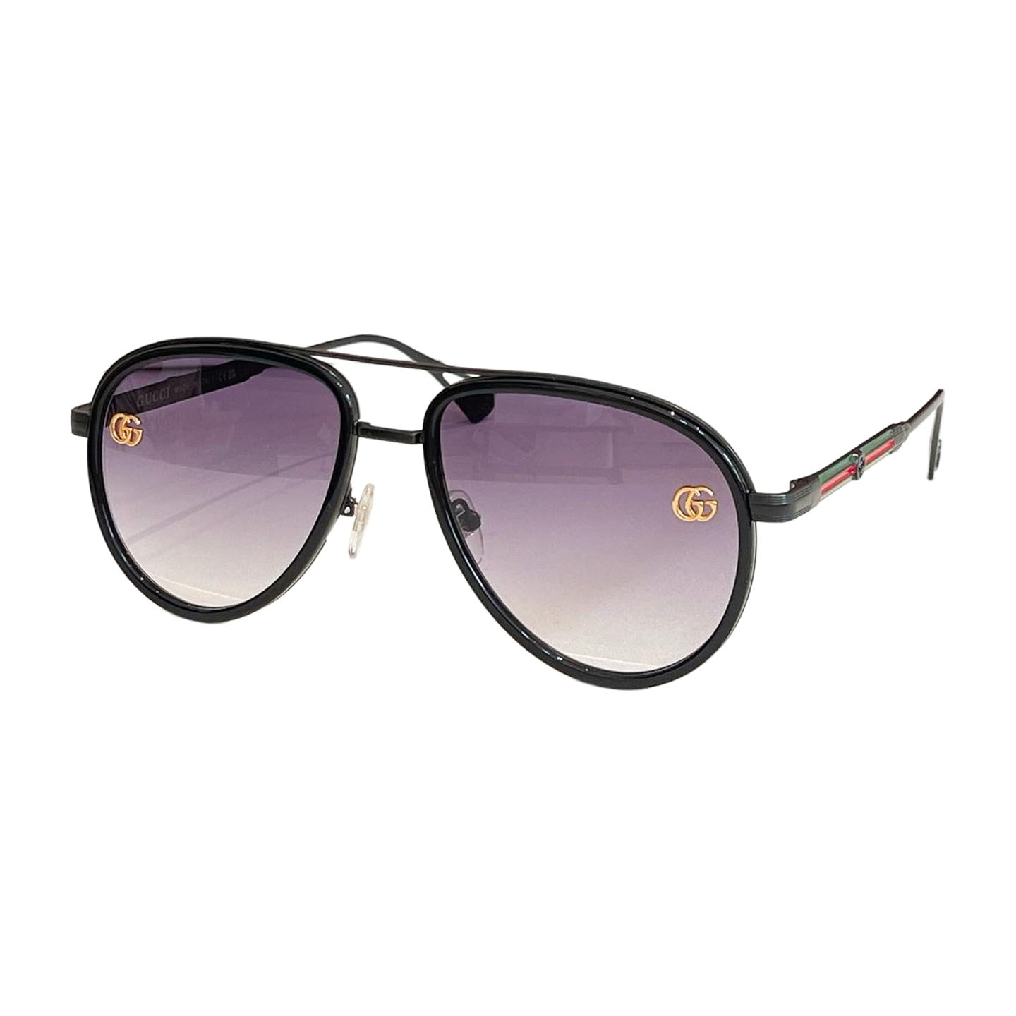 Gucci Aviator glasses eggplant silver/leopard/teal/black silver/black gold/eggplant black color Size 52口18-145 - 图片 7