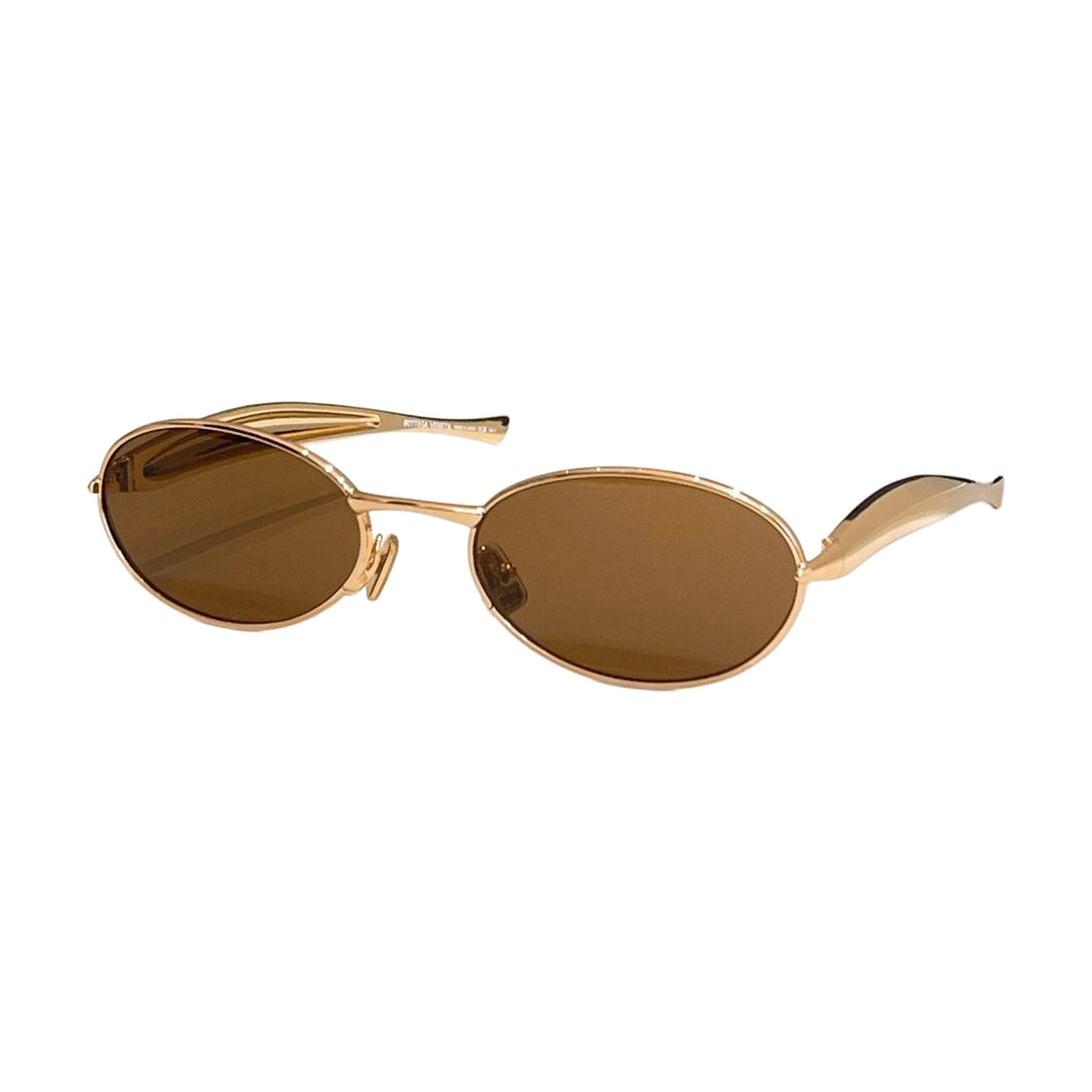 Bottega Veneta Oval glasses green/brown/silver/apricot/black gold/black silver/yellow/eggplant color Size 57口21-135 - 图片 2