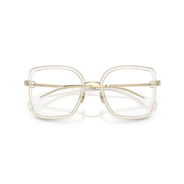 CHANEL square frame glasses light gold color size 56口-18-142