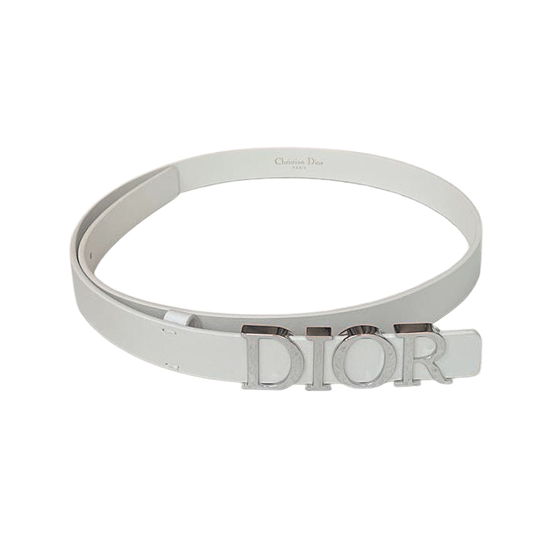 Dior Women' s DIOR Buckle D-Dream Belt In Black/White Calfskin With Gold/Silver Hardware 20mm - 图片 6