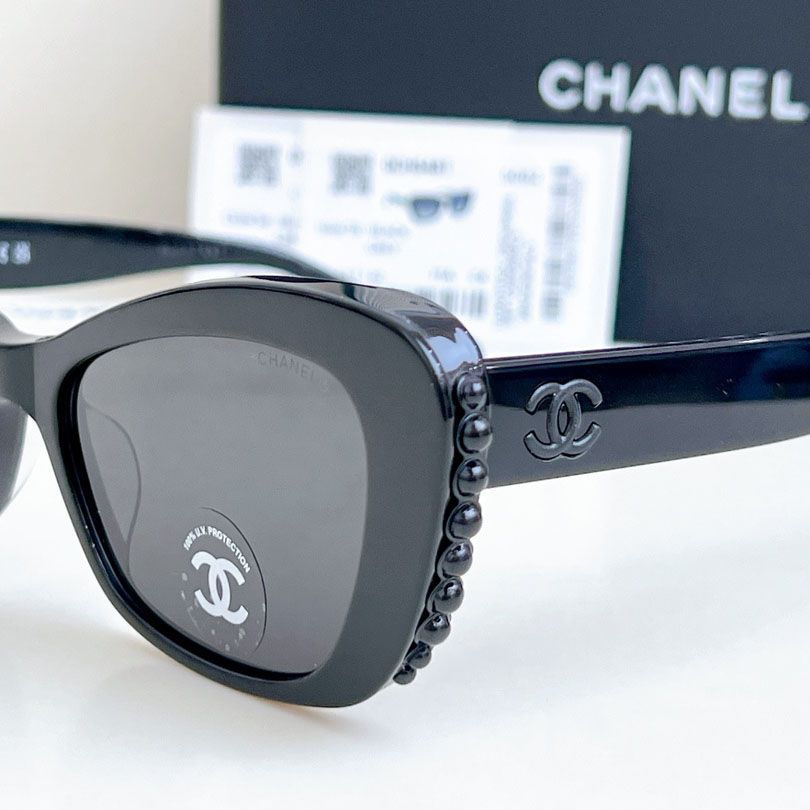CHANEL glasses all black color size 56口16-140 - 图片 6