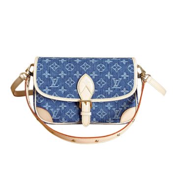 Louis Vuitton Diane Giant Monogram Empreinte Denim Canvas Gold Hardware