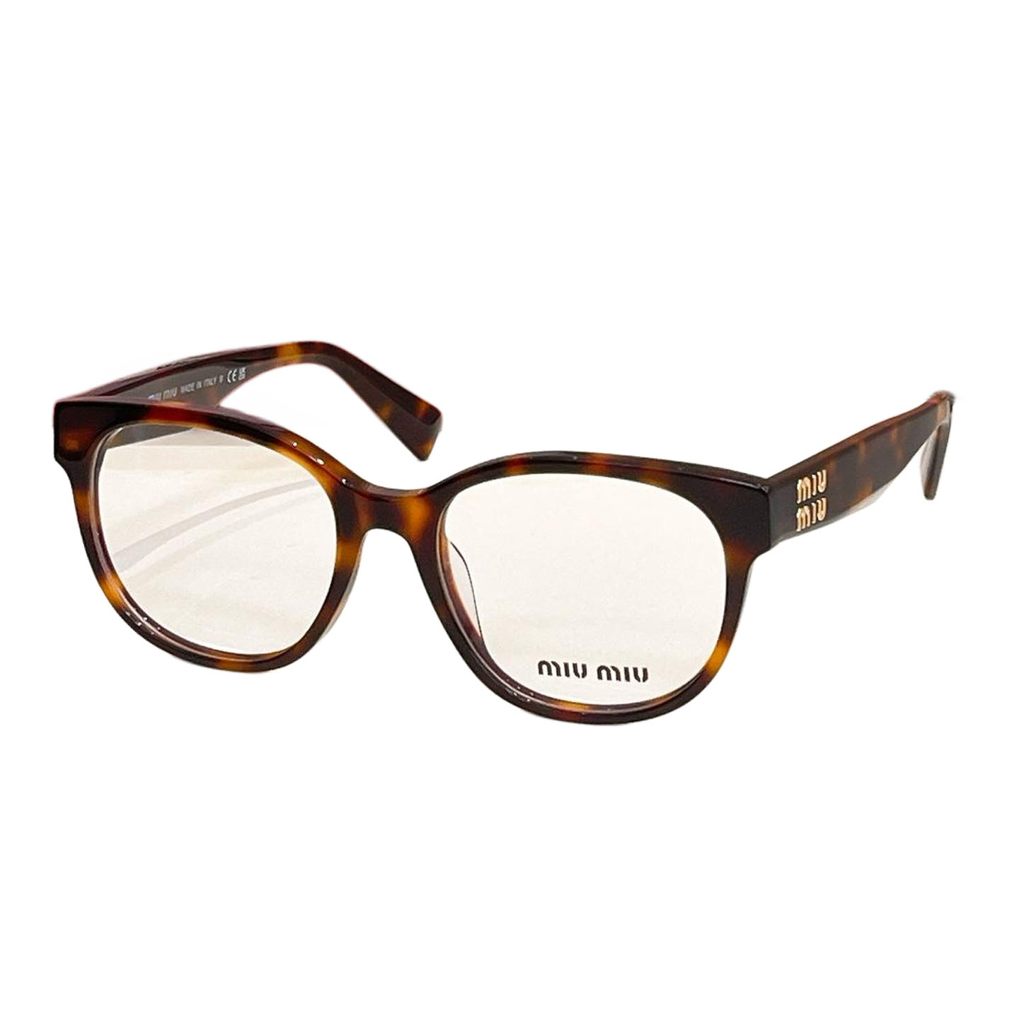 Miu Miu Boston frame glasses white/black white/black/black gold/leopard/tawny/leopard brown color Size 54口19-145 - 图片 5