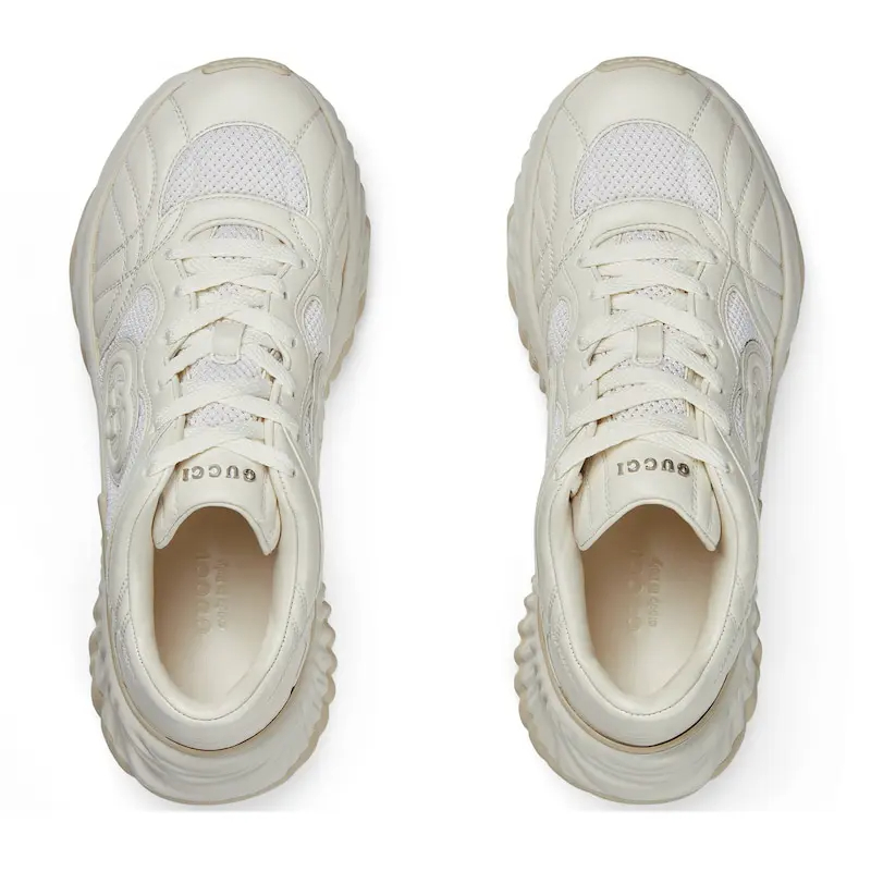 Gucci Ripple series women's thick soled sports shoes white Sneakers - 图片 4