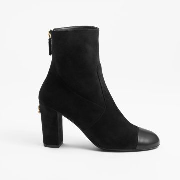 Chanel ankle boots  black suede, calfskin, sheepskin