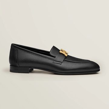 HERMES Paris Black Loafers