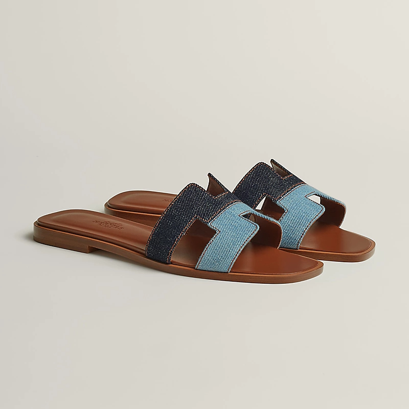 HERMES Oran blue Slippers - 图片 2