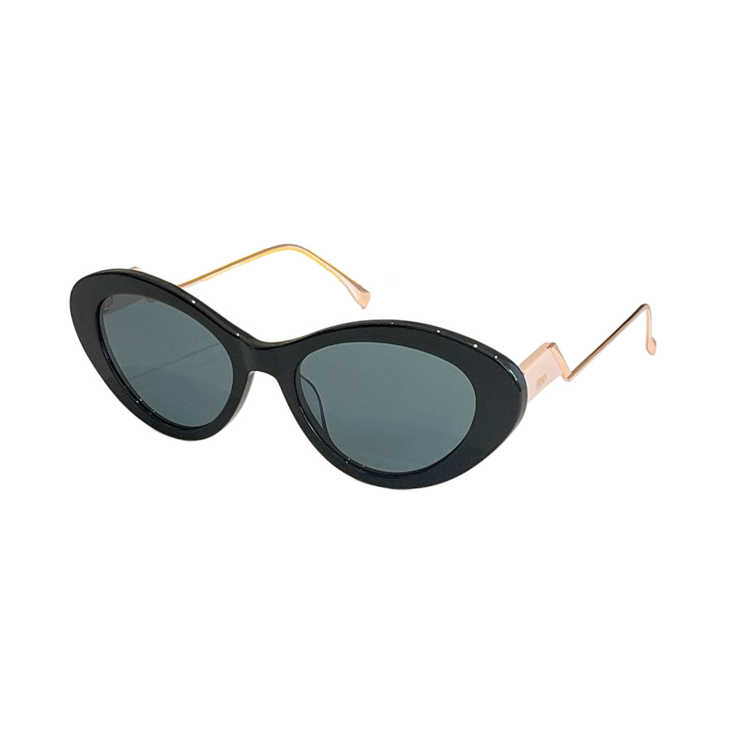 Fendi Cat Eye glasses black gold/black silver/brown rose gold/brown silver/black rose gold color Size 55口19-140 - 图片 6