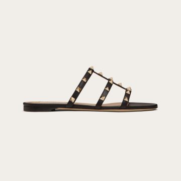 VALENTINO Black Slipper style flat sandals