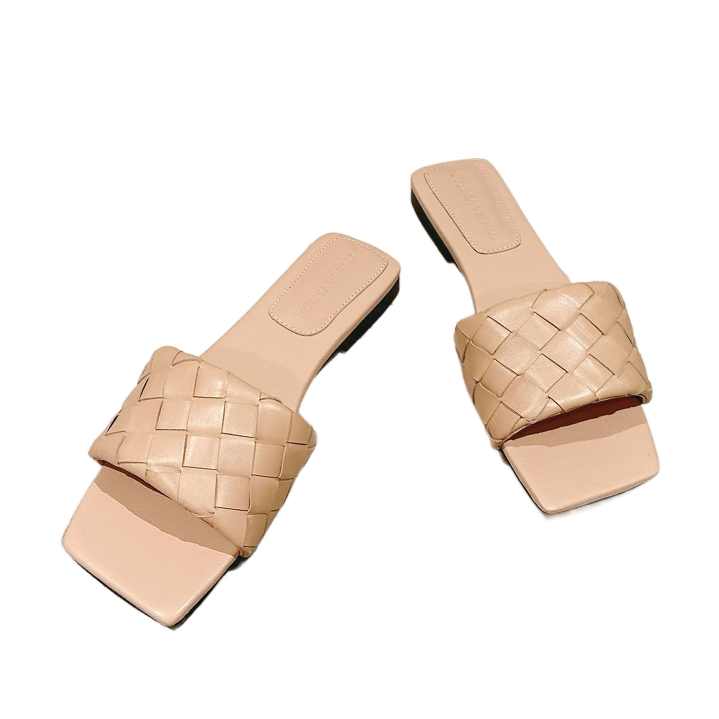 Bottega Veneta Parco Mule In Nude Intrecciato Leather Flat Mule Sandal - 图片 2