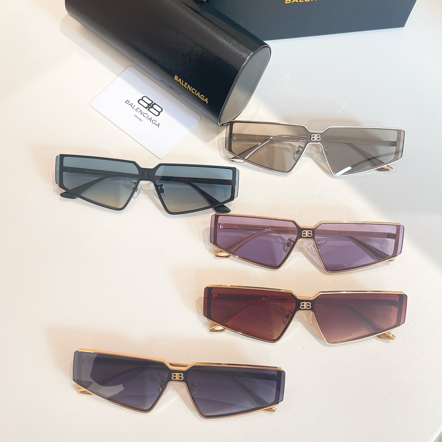 Balenciaga glasses eggplant/blue/purple/sliver/rust color Size 57口17-140 - 图片 7