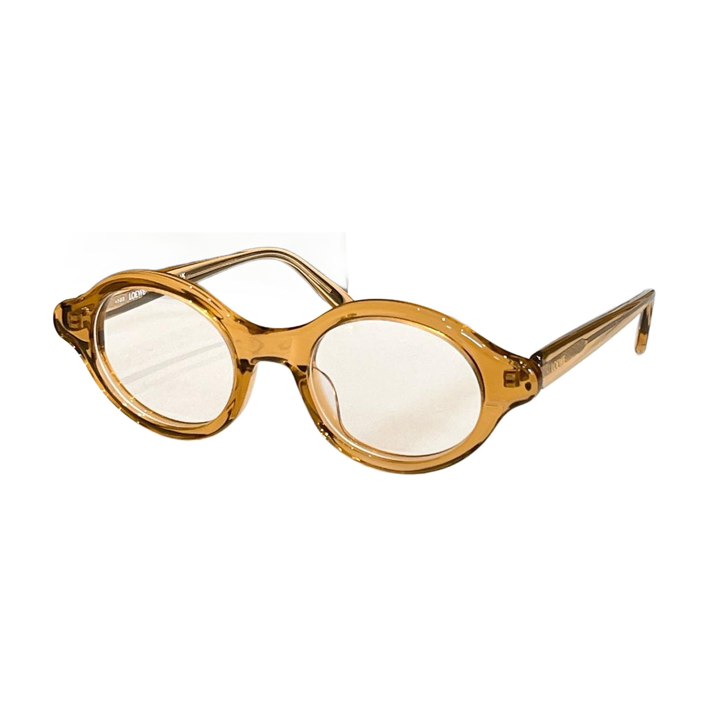 Loewe round frame glasses leopard/tawny/black/transparent color Size 48口21-140 - 图片 4
