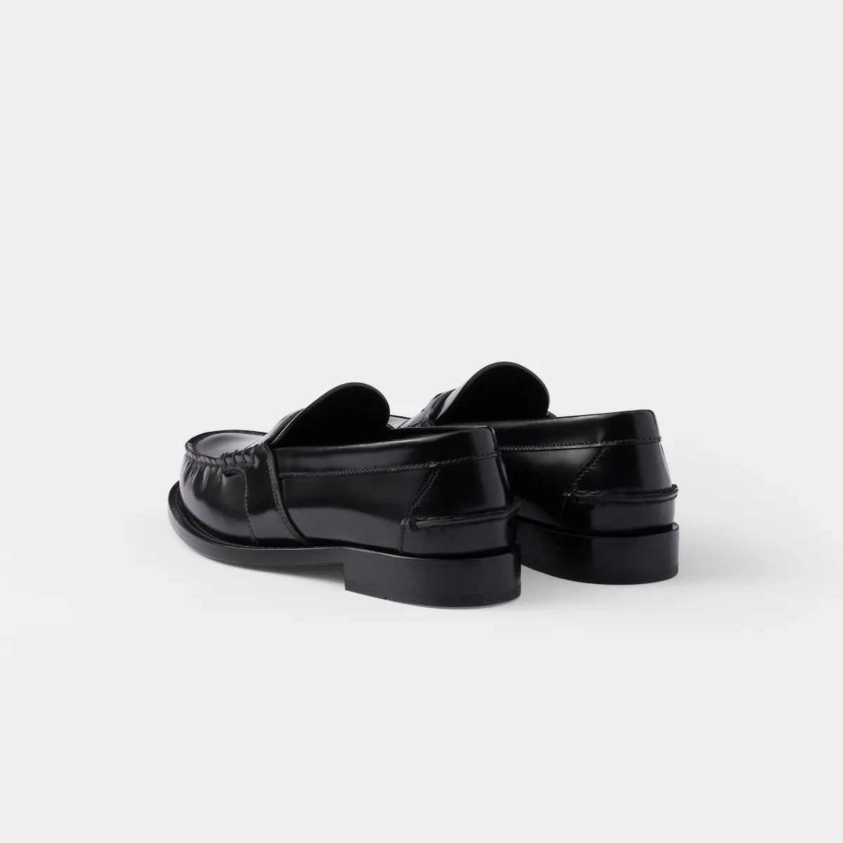 PRADA Black shiny leather loafers - 图片 5