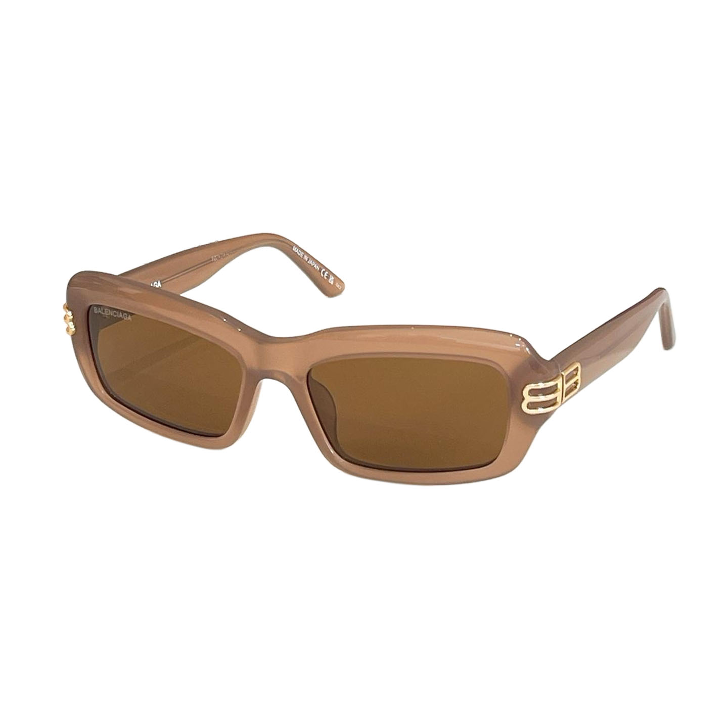 Balenciaga square frame glasses black gold/tawny/leopard/milky white/brown tawny/black/leopard brown/black white color Size 57口18-140 - 图片 5