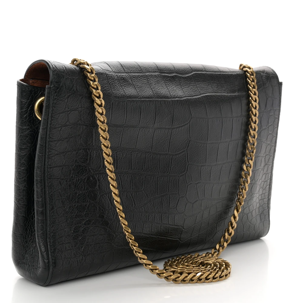 Saint Laurent Medium Kate Satchel Black Reversible Monogram Smooth Calfskin Leather & Suede Aged Gold Hardware - 图片 3