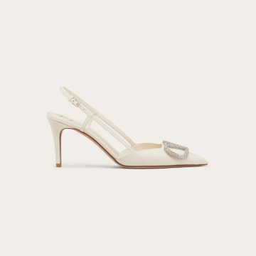 VALENTINO Calfskin heels with back trim (heel height 8cm)