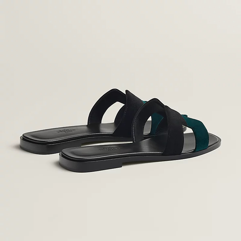 HERMES Oran Dark green Slippers - 图片 3
