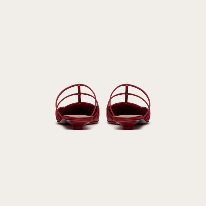VALENTINO Calfskin micro-heeled Muller shoes (heel 2 cm high) - 图片 5