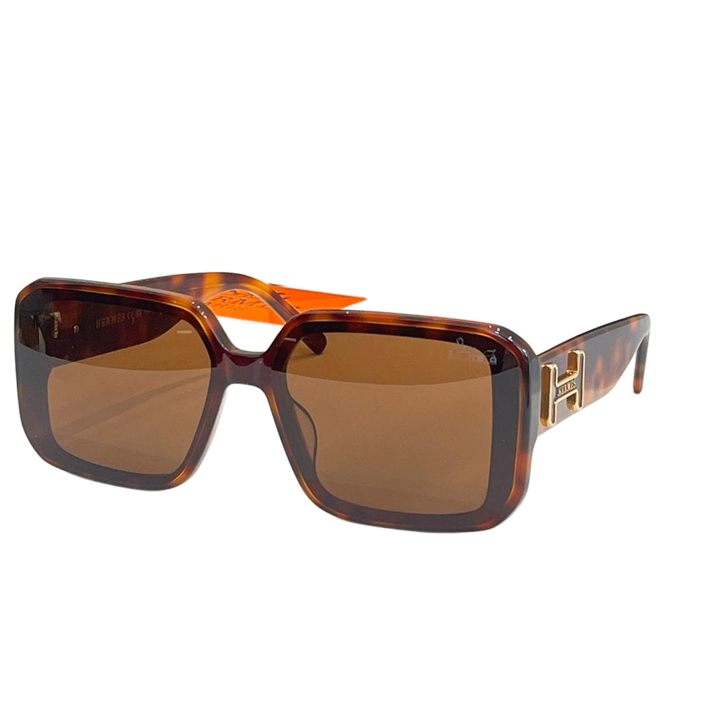 Hermès square frame glasses black/eggplant/blue/green/leopard/purple white/orange color Size 54口20-145 - 图片 5