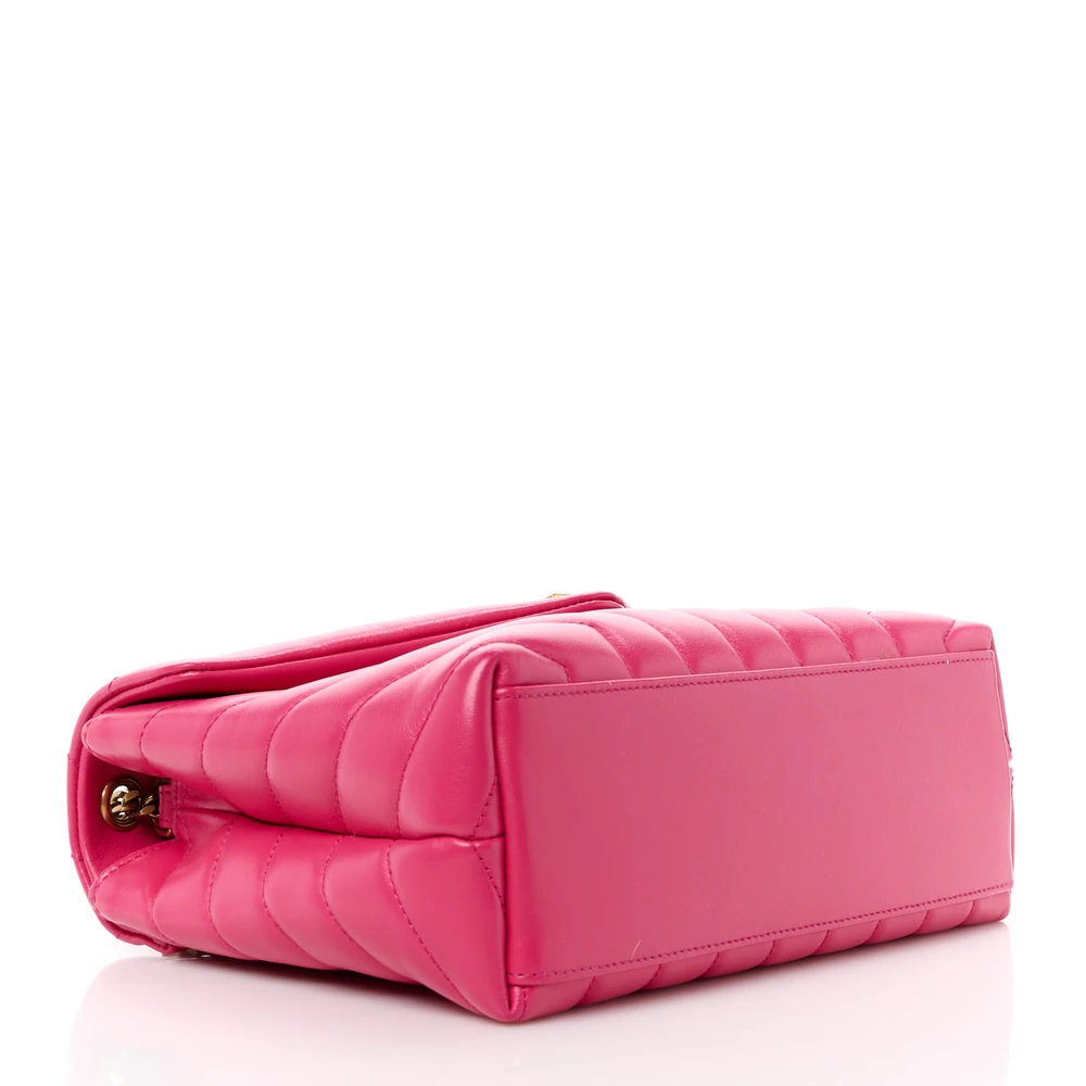 Saint Laurent Small Loulou Chain Satchel Fresh Fuchsia Y-Quilted Monogram Calfskin Leather Gold Hardware - 图片 6