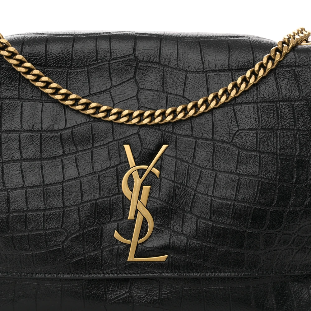 Saint Laurent Medium Kate Satchel Black Reversible Monogram Smooth Calfskin Leather & Suede Aged Gold Hardware - 图片 8