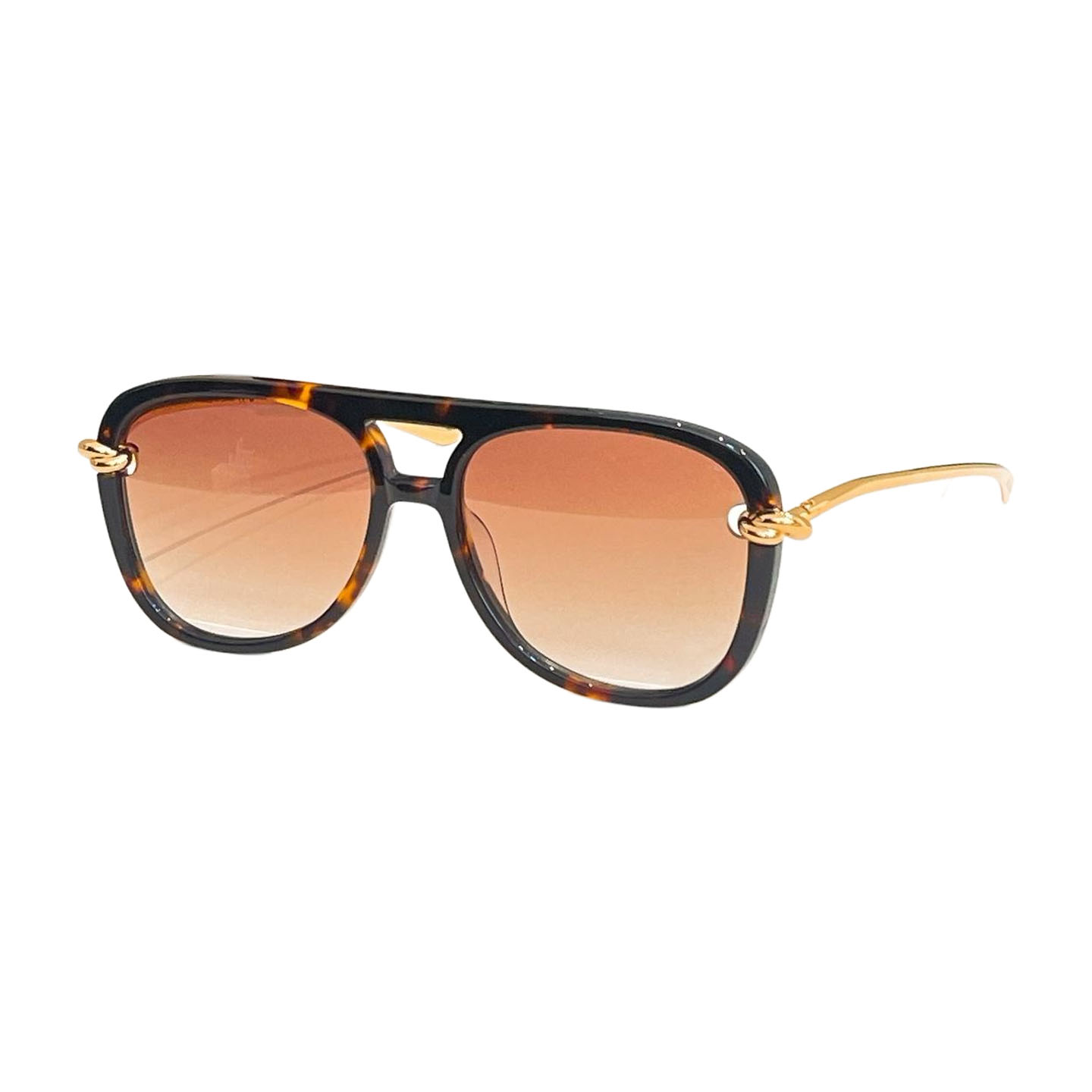 Bottega Veneta Pilot glasses black gold/orange black/brown leopard/rust leopard/white/eggplant/brown red/blue orange color Size 56口16-145 - 图片 5