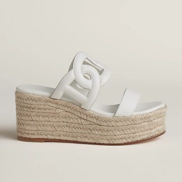 HERMES Ithea Wedges and heels Slippers High-heeled slippers white High Heels Sandal