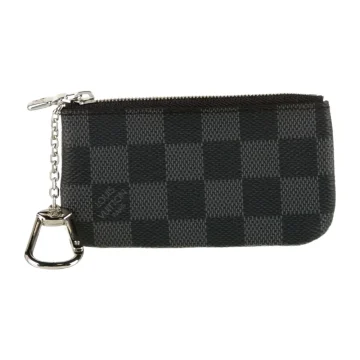 Louis Vuitton Small Key Holder Black/Grey Damier Graphite Pattern Canvas Silver Hardware