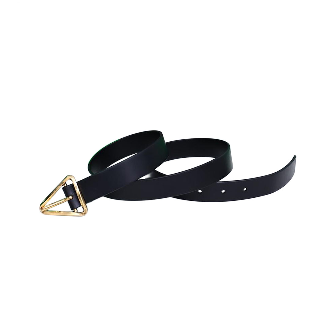 Bottega Veneta Women's Triangle Buckle In Black/White/Beige Calfskin With Gold/Silver Hardware 25mm - 图片 3