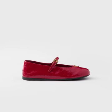 PRADA Naplak Flat Shoes red Ballet Shoes