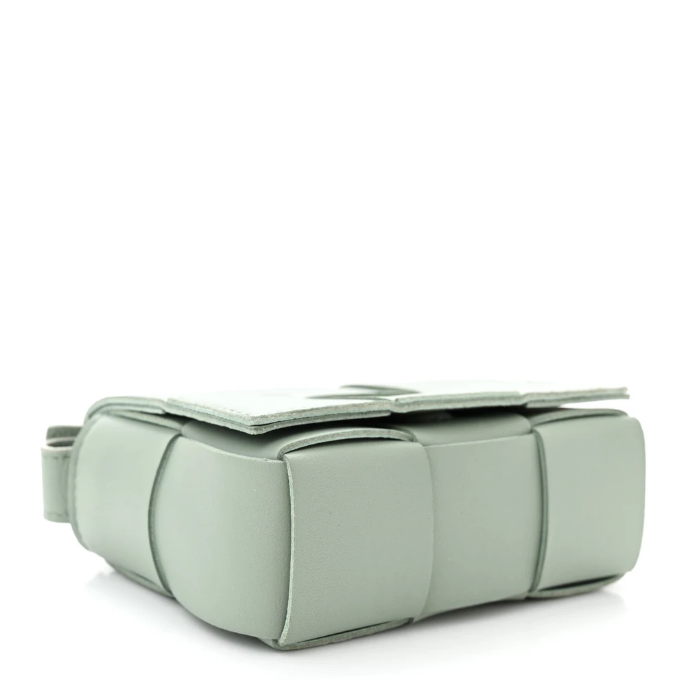 Bottega Veneta Extra Mini Maxi Intrecciato Cassette Crossbody Bag New Sauge Lambskin Leather - 图片 6