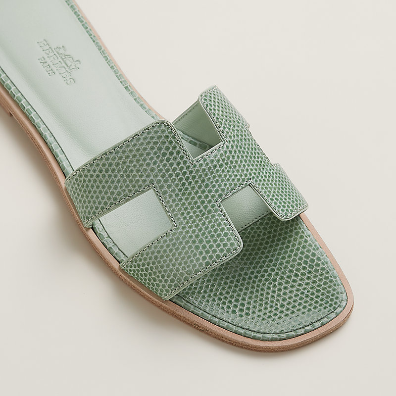 HERMES Oran Green Slippers - 图片 4