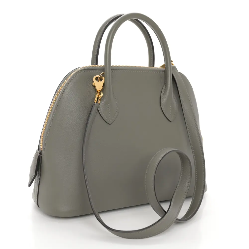 Hermès 1923 Bolide 25 Gris Meyer Evercolor Leather Gold Palladium Hardware - 图片 3
