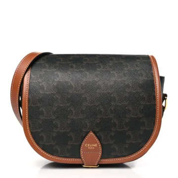 Celine Medium Folco Bag Tan Triomphe Canvas