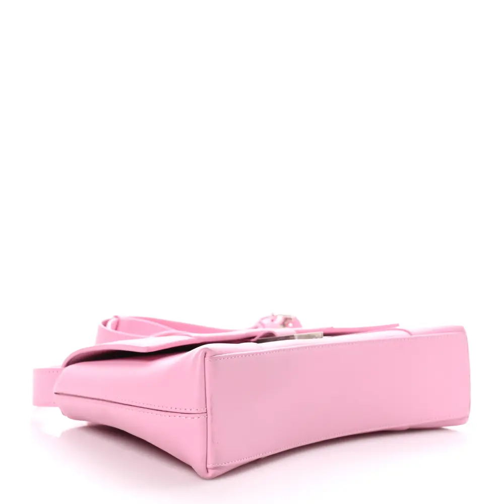 Balenciaga XS Downtown Shoulder Bag Candy Pink Semi-Shiny Smooth Calfskin Leather Silver Hardware - 图片 6