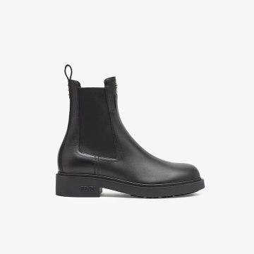 FENDI Black leather ankle boots