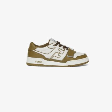 FENDI Green leather low-top shoes Sneakers