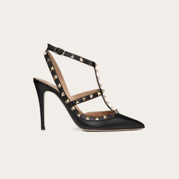 VALENTINO Peeled calf leather fastened rivet heels (heel height 10cm)