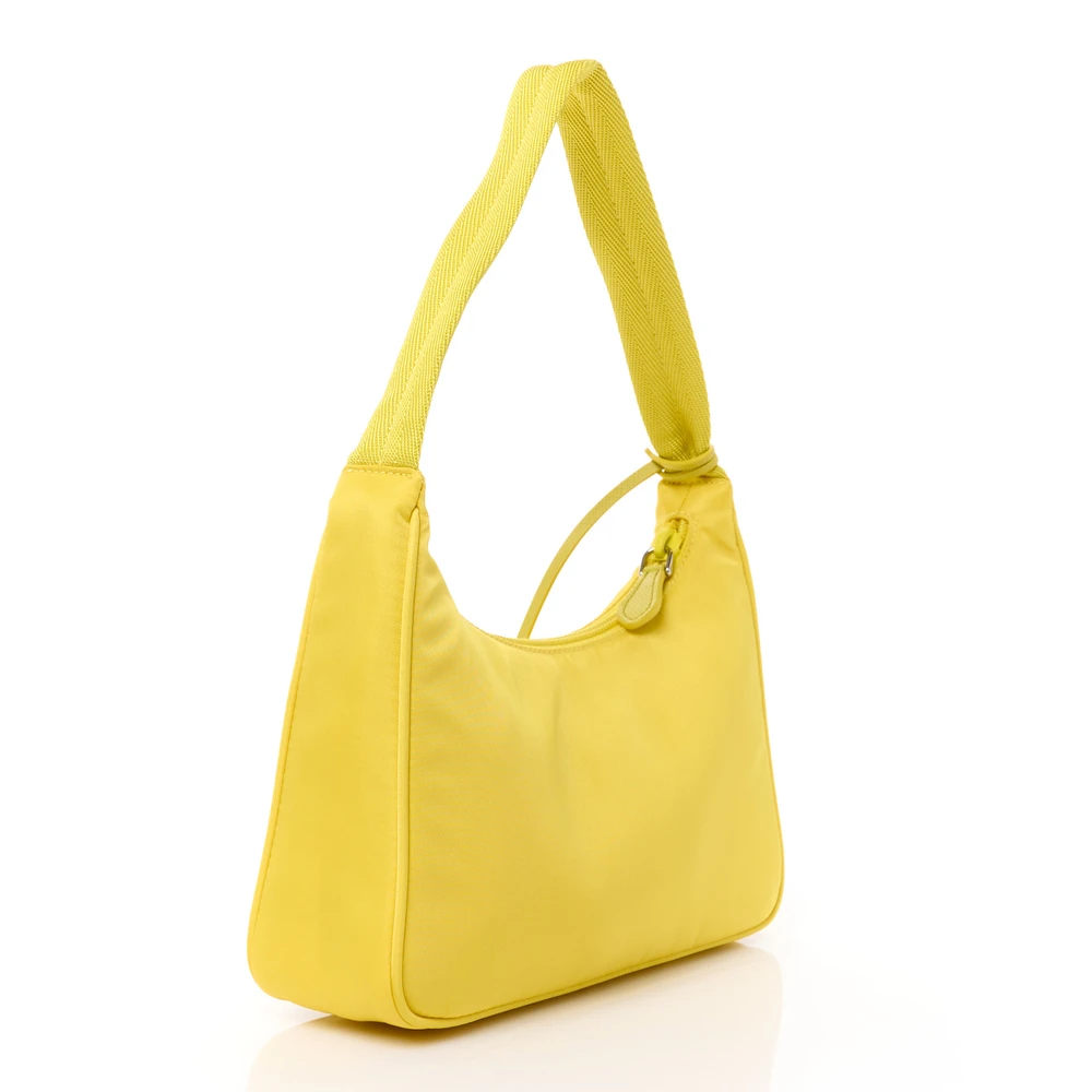 Prada Mini Re-Edition 2000 Bag Ananas Tessuto Nylon & Saffiano Leather Silver Hardware - 图片 3