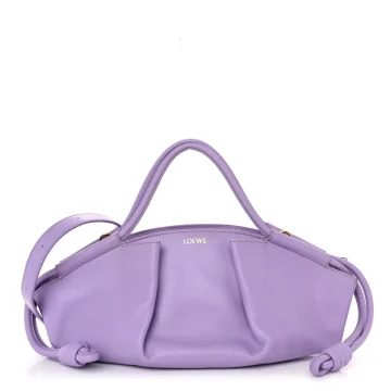 Loewe Paseo Bag Small Light Mauve Shiny Nappa Calfskin Leather Gold Hardware