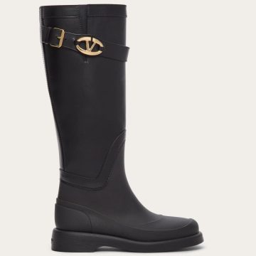 VALENTINO THE BOLD EDITION VLOGO Rubber wellies with calf leather boot
