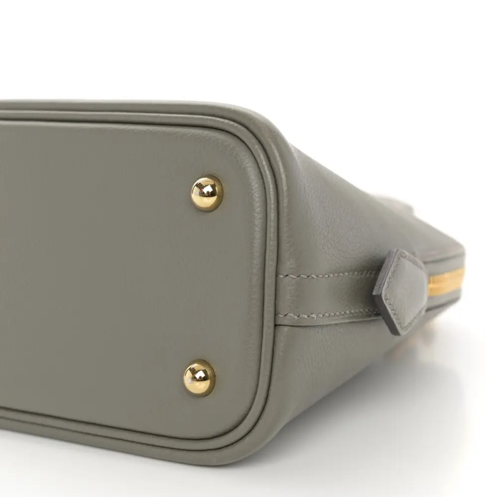 Hermès 1923 Bolide 25 Gris Meyer Evercolor Leather Gold Palladium Hardware - 图片 5